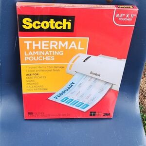 Scotch Thermal Laminating Pouches - Red and White